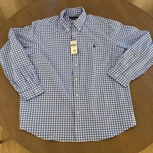 Polo Ralph Lauren Blue and White Checkered Shirt